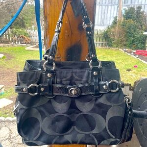 ❌❌❌SOLD❌❌❌Coach Purse Black With Blue Lining J0873-13301